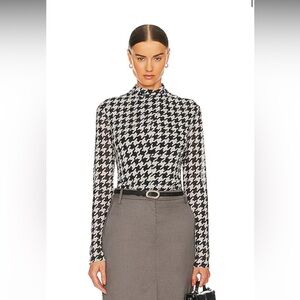 Sanctuary Black and White Houndstooth Top